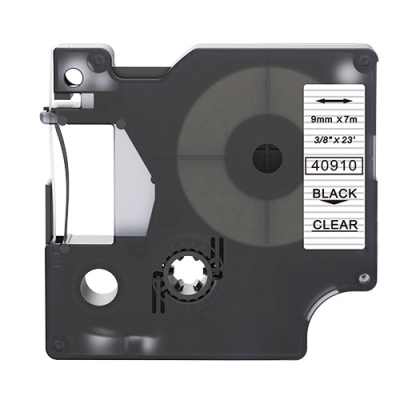 Ruban adhésif compatible Dymo 40925, doré sur transparent, 9 mm