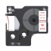 Ruban adhésif compatible Dymo 40915, rouge sur blanc, 9 mm