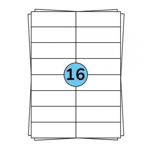 Étiquettes en planches A4 105 x 37 mm, 1 600 étiquettes