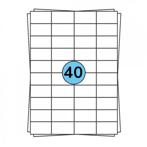 Étiquettes en planches A4 52 x 30 mm, 4 000 étiquettes