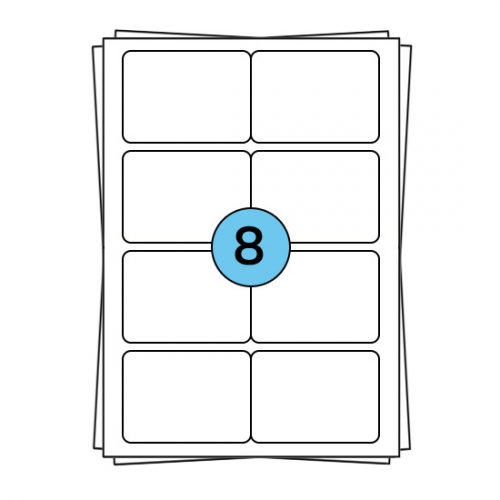 Étiquettes en planches A4 99 x 68 mm, 800 étiquettes